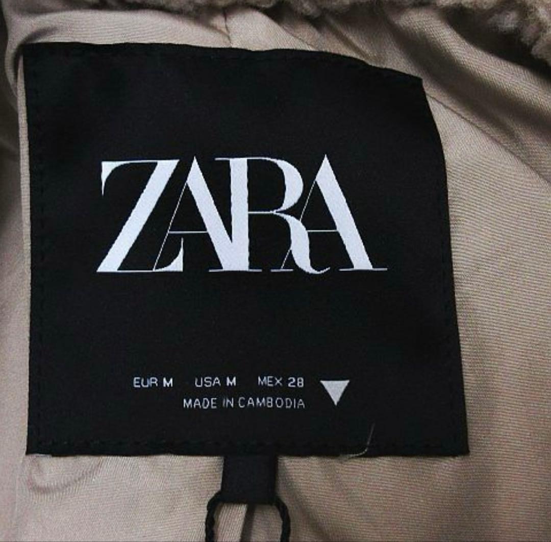 ZARA ザラ エクストラロング フェイクボアコート　テディベアコート