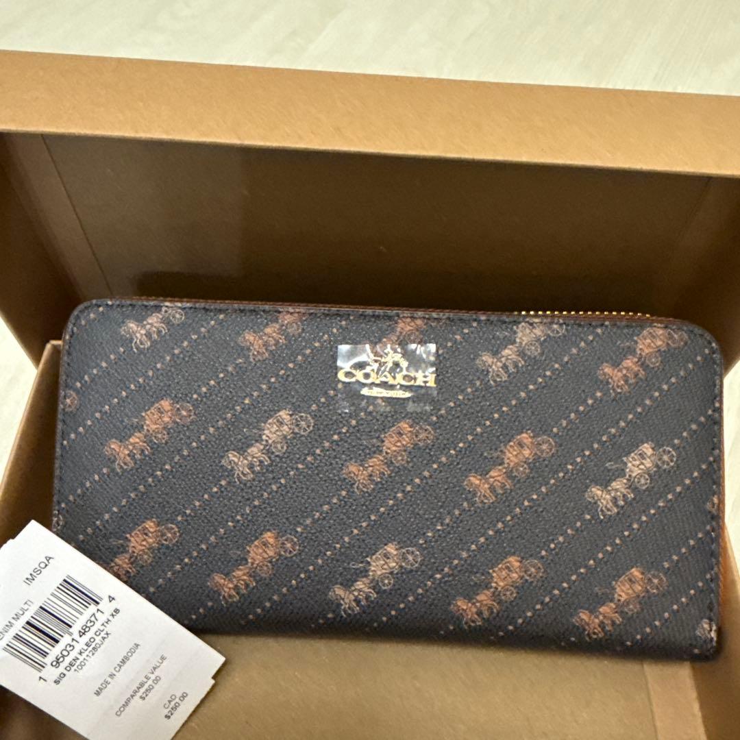 【新品未使用】コーチ 長財布 レディース メンズ　COACH プレゼント　就職