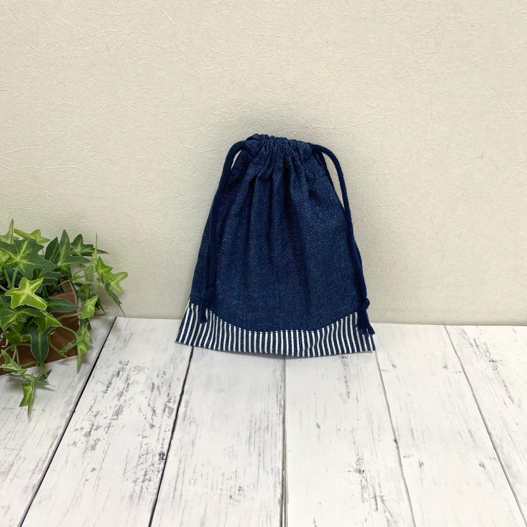 さらぴ 入園入学セット デニム×ヒッコリーストライプ ハンドメイド
