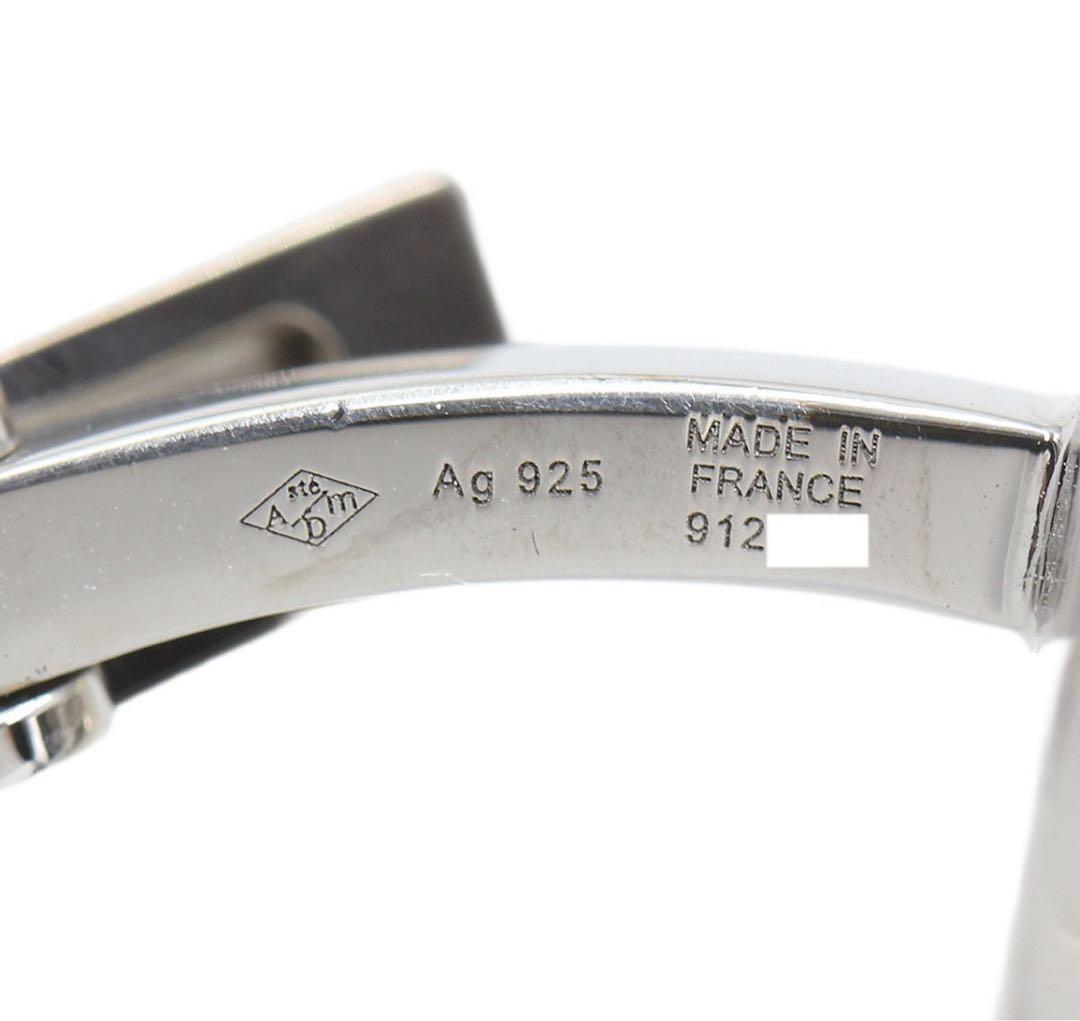 N2685 超美品 カルティエ SV925 マスト ラウンドデザイン カフス