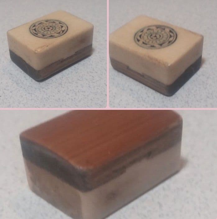 骨竹製 中国アンティーク麻雀牌 木箱付/Antique Bone Mahjong