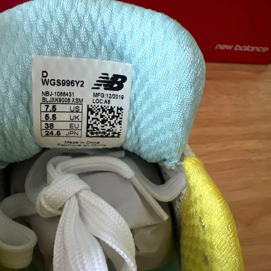 New Balance 996 ゴルフシューズ ホワイト/イエロー