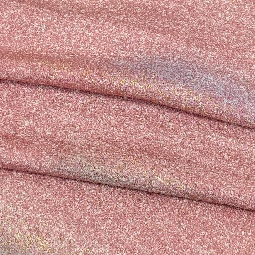 ゆりのはな　色無地着尺　寿光織　反物　着尺　ボカシ染め　金糸入り　正絹　B904