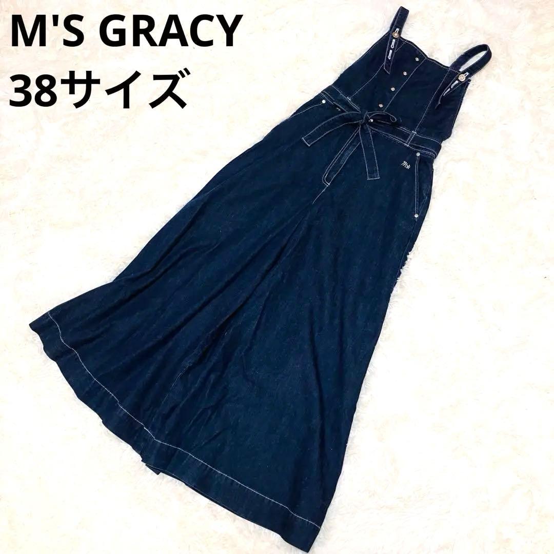 M'SGRACY デニム サロペット カタログ掲載品 近年 38リボン