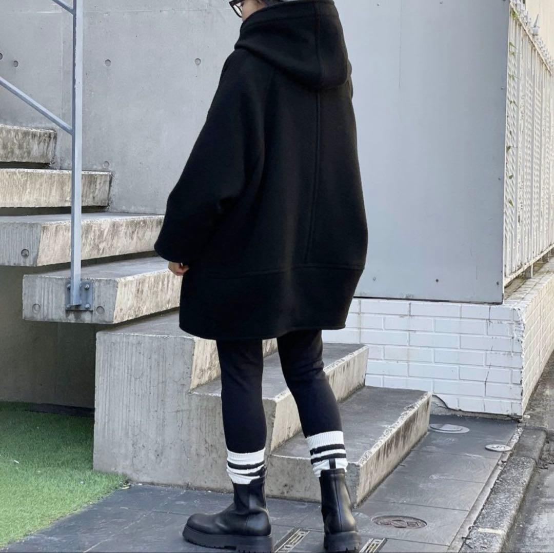 クリーニング済AP STUDIOライトモッサオーバーフーディコート定価6万