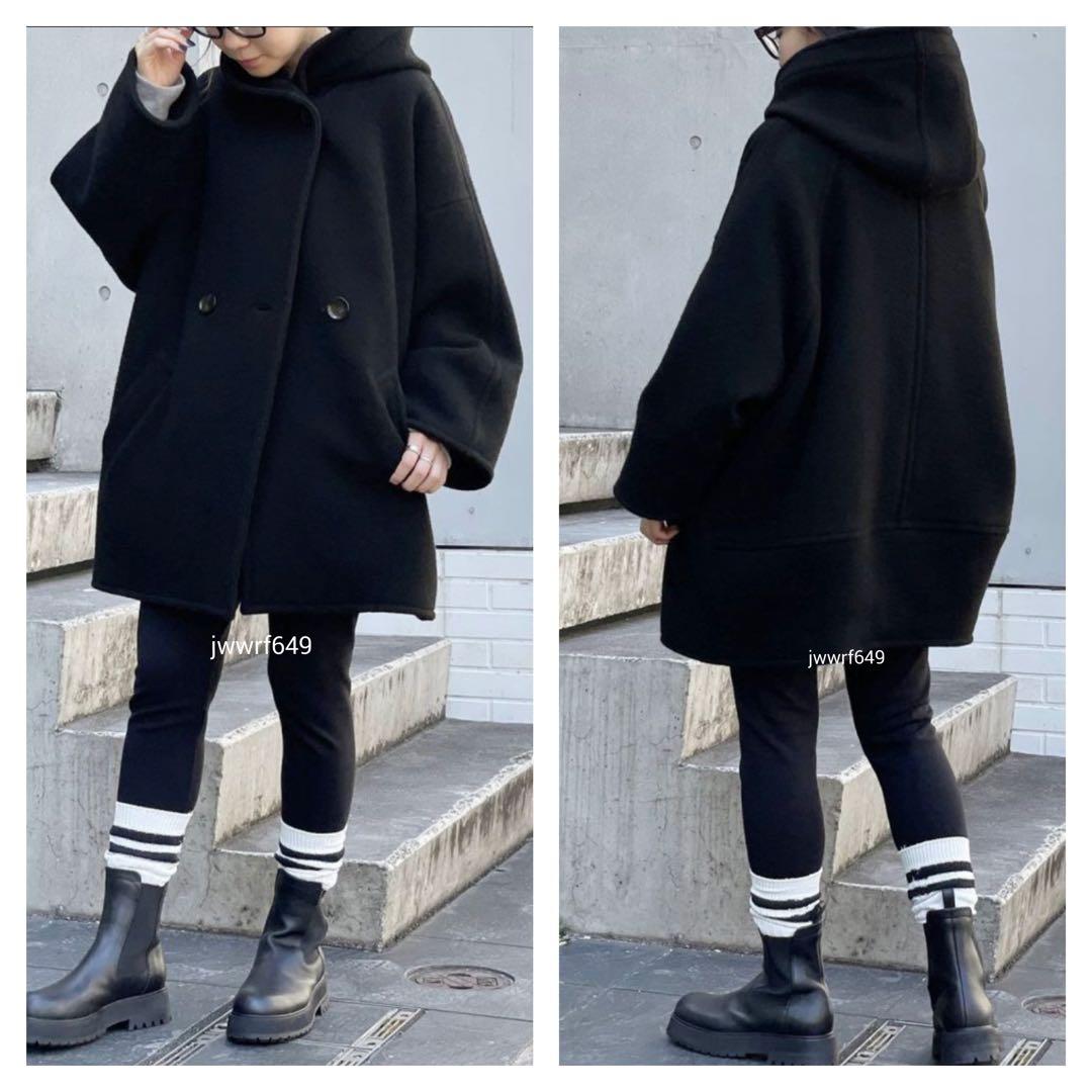 クリーニング済AP STUDIOライトモッサオーバーフーディコート定価6万