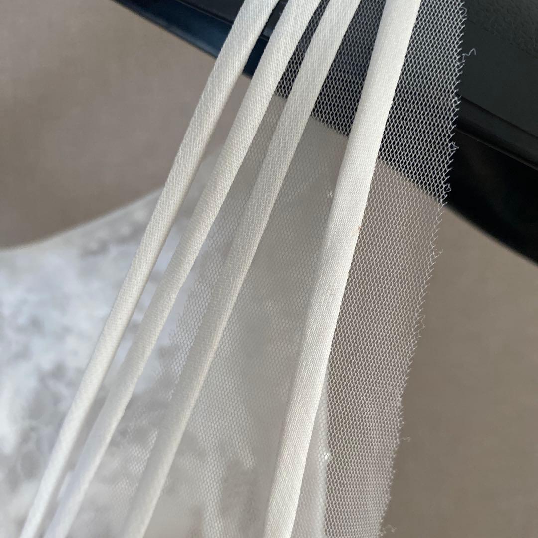 美品 アーバンブランシュ ウェディングドレス ホルターネック チュール