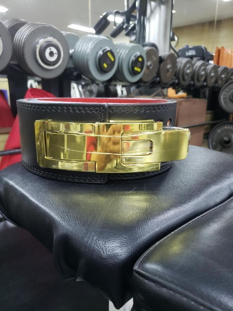 レバーアクションベルト パワーベルト金 ワンタッチ可変式13ｍｍ Mサイズ