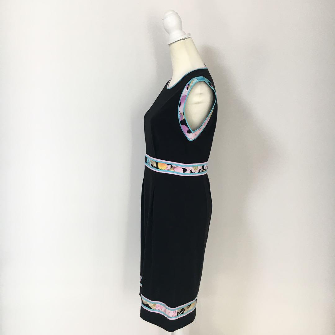 美品　LEONARD レオナール コットン　ストレッチ　ワンピース　L