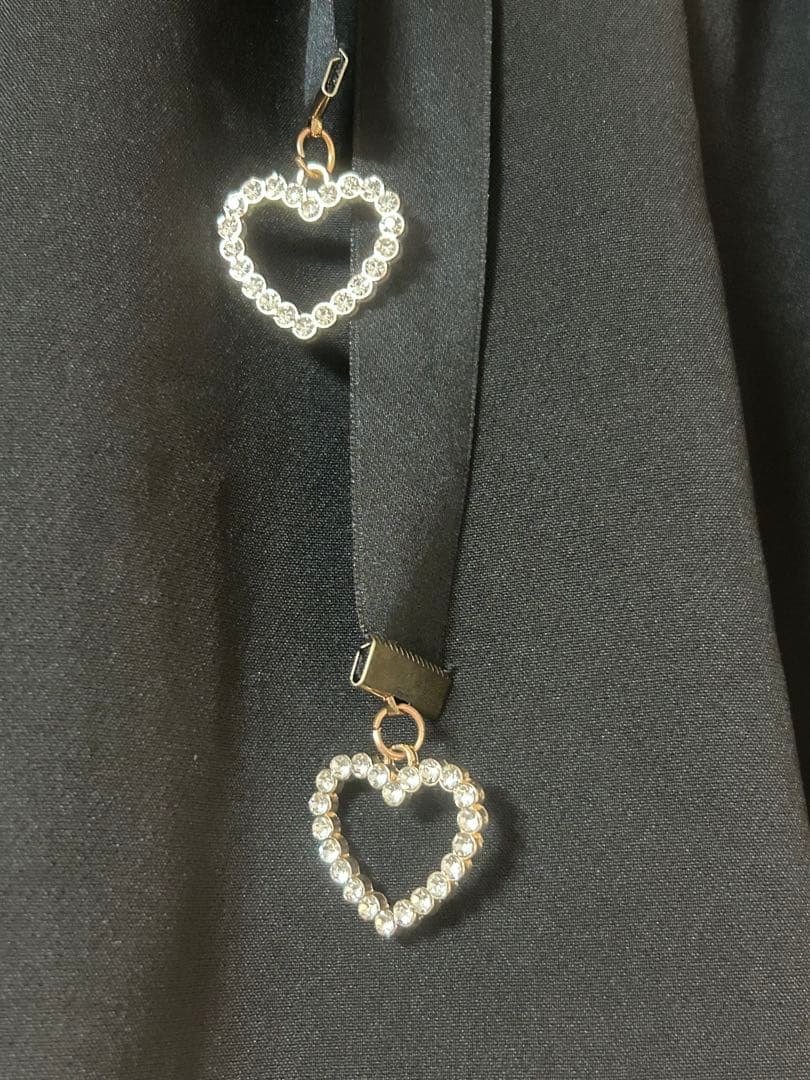 LIZLISA リズリサ 2連リボンベルトスカパン ブラック