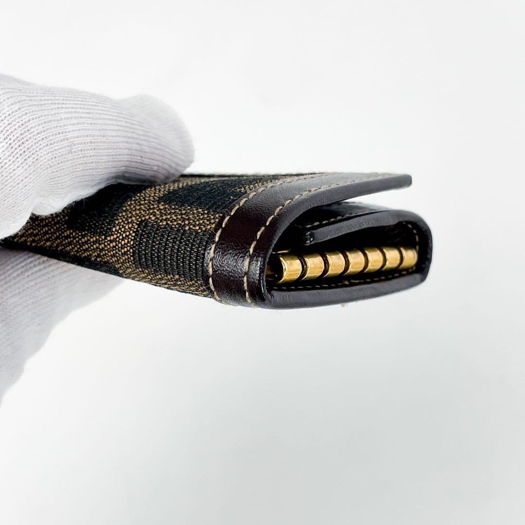 【美品】 フェンディ キーケース ズッカ キャンバス　レザー 6連 箱付