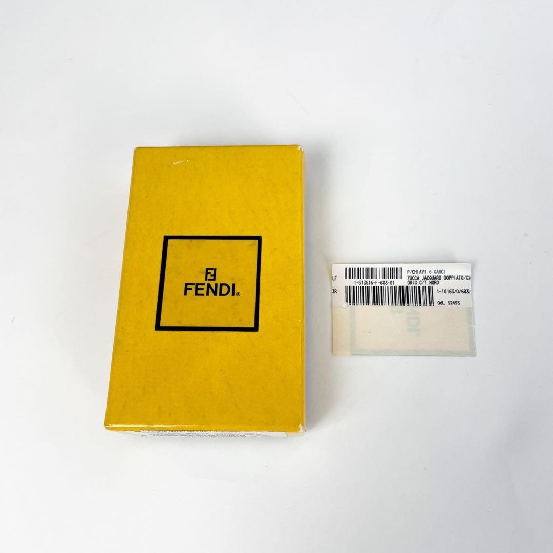 【美品】 フェンディ キーケース ズッカ キャンバス　レザー 6連 箱付