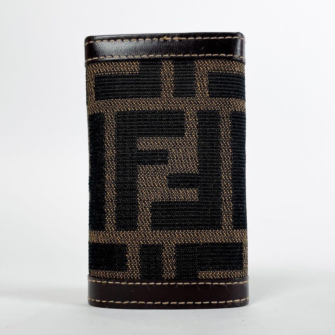 【美品】 フェンディ キーケース ズッカ キャンバス　レザー 6連 箱付