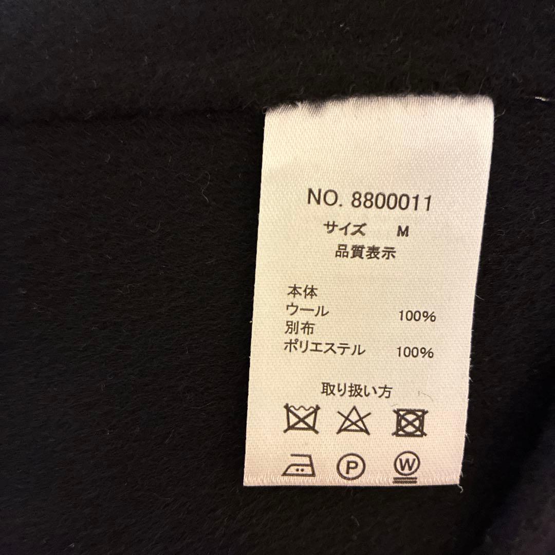 evernavyリバー ロング コクーン ウールコート M サイズ　ブラック