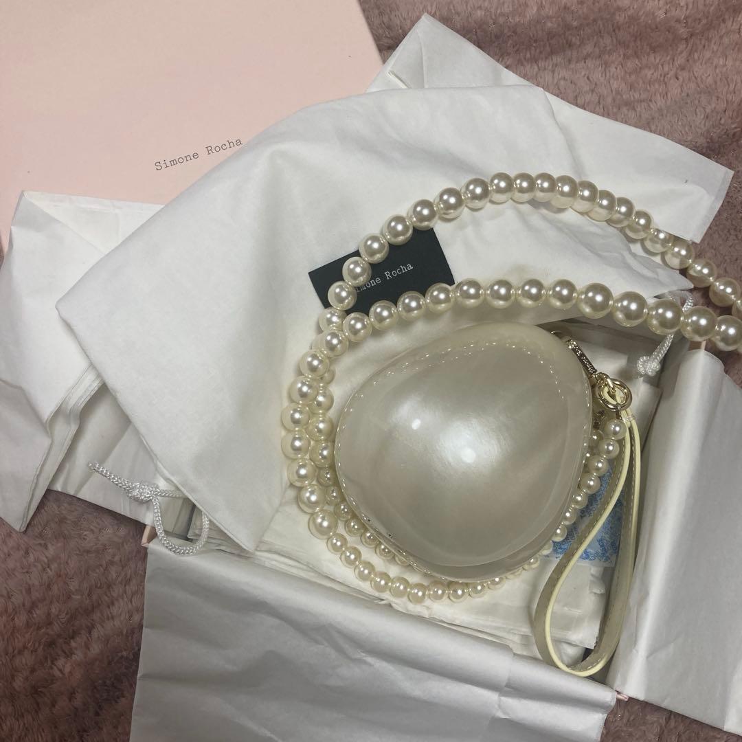 【美品】simone rocha パールエッグバッグ　あさぎーにょ　poppy
