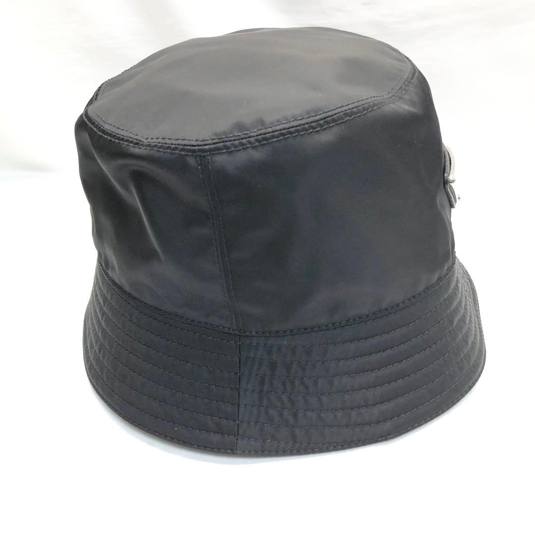 美品✨　PRADA Re-Nylon 三角プレート　ナイロン　バケットハット　Ｌ