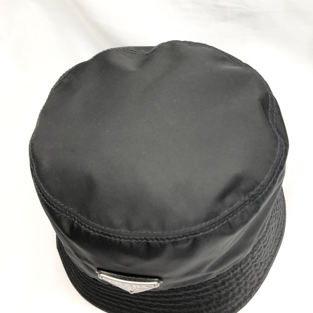 美品✨　PRADA Re-Nylon 三角プレート　ナイロン　バケットハット　Ｌ