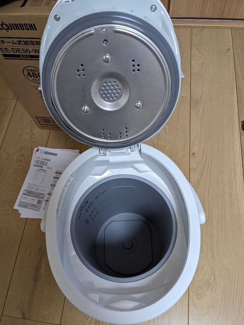 美品　象印 EE-DE50-WA スチーム式加湿器 480ml/h　2024年式