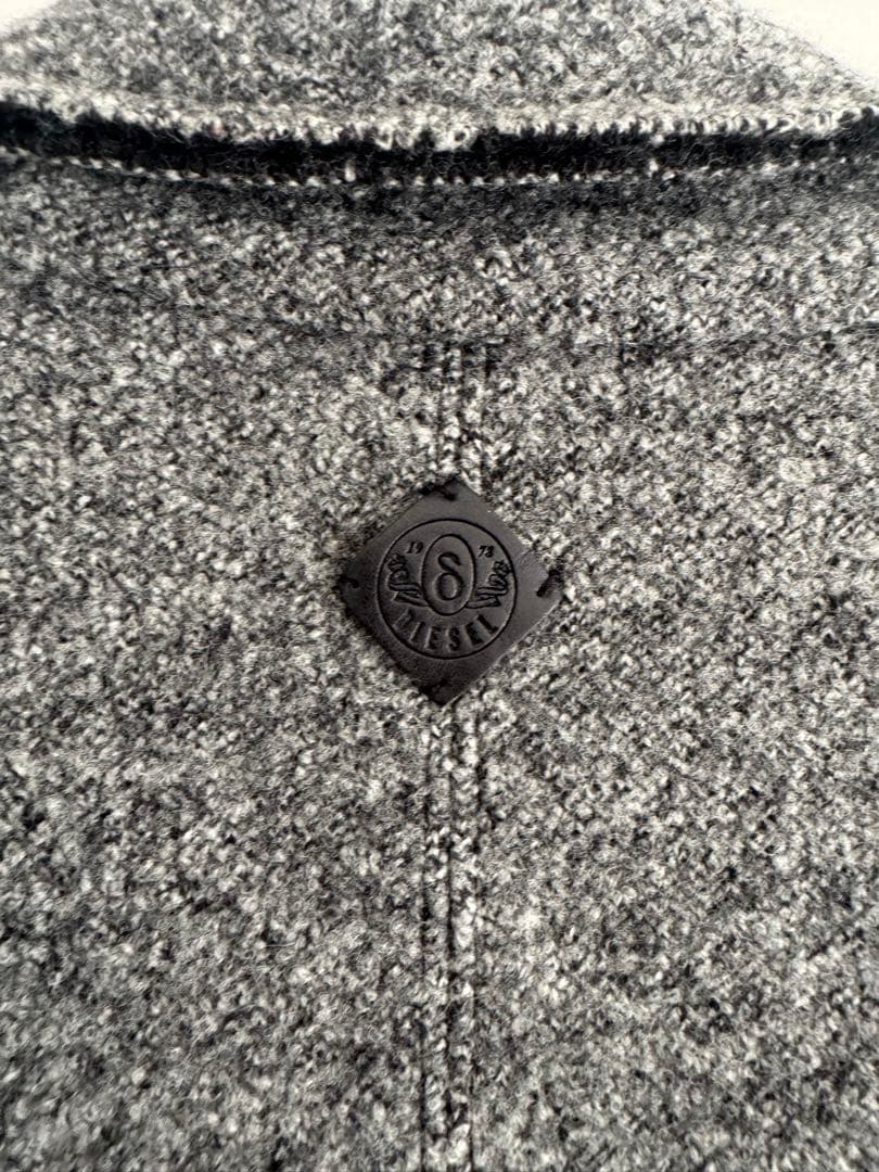 【美品】DIESEL グレー チェスターコート　ウール