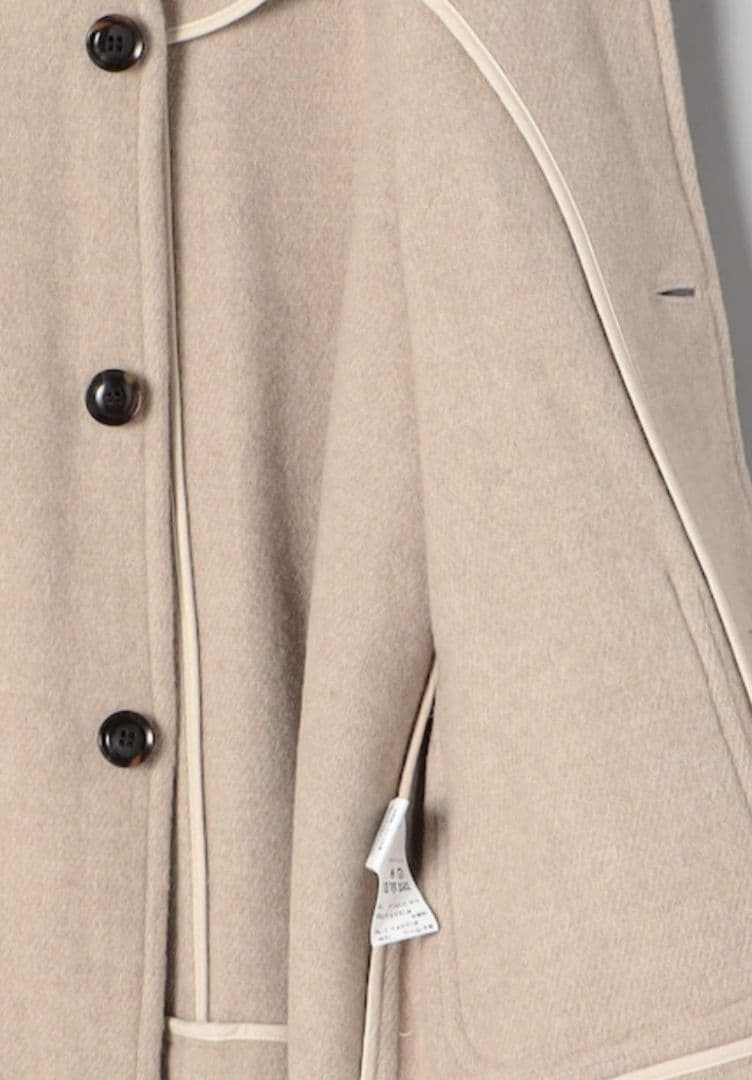 DANTON ノーカラージャケット 新品　ベージュ　36