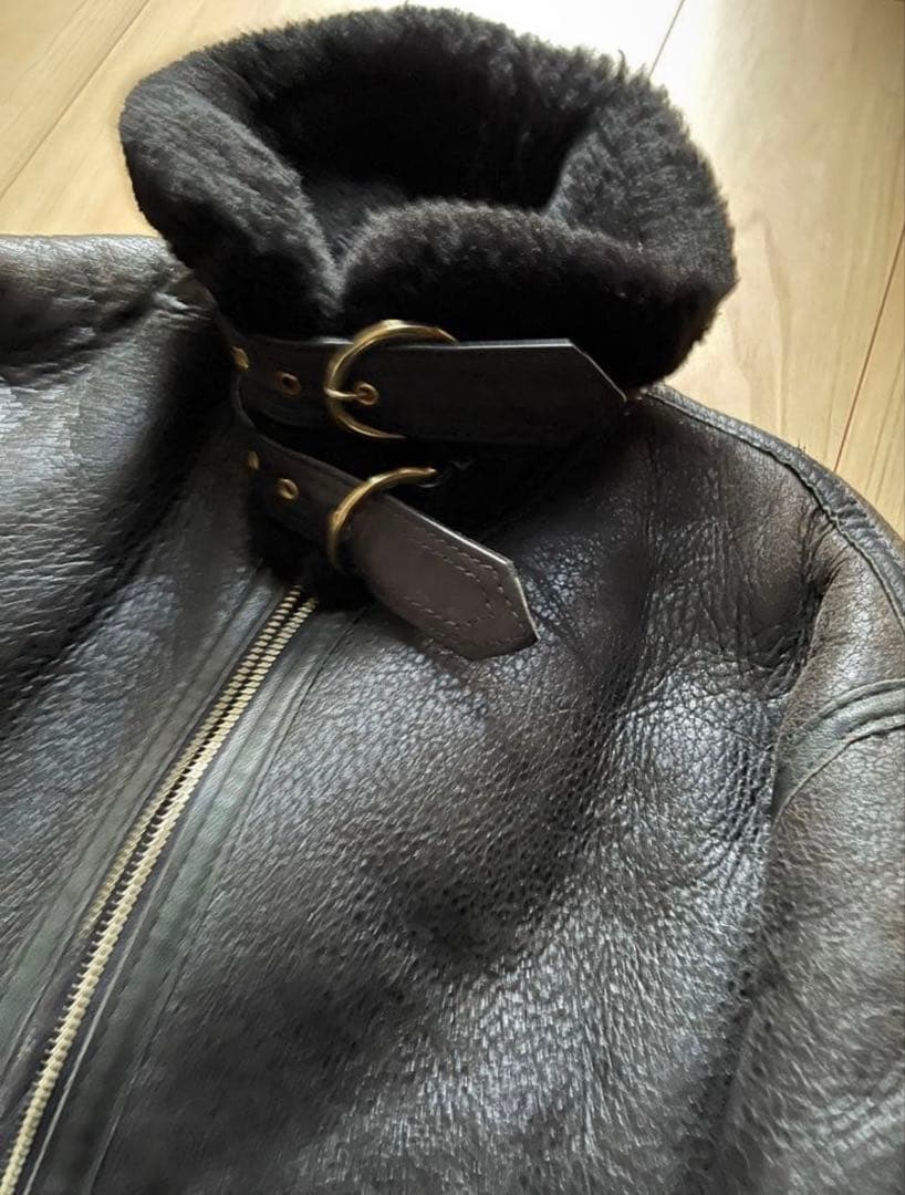 【90s vintage/B-3/フライトジャケット/リアルムートン/羊革】