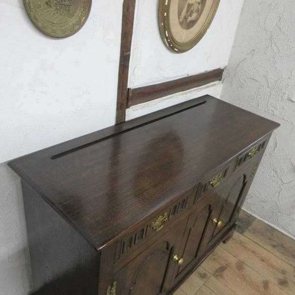 イギリス アンティーク 家具 サイドボード キャビネット 店舗什器 6806d