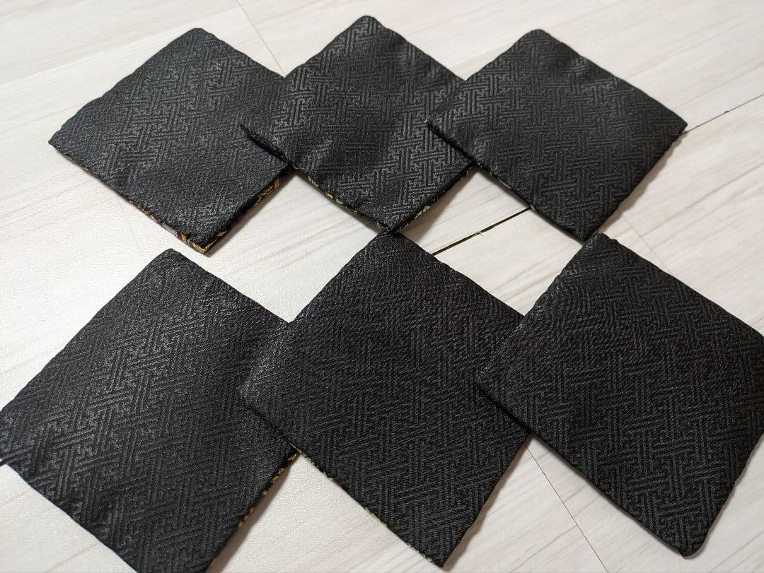 ハンドメイド【930】金襴布地コースター50枚セット