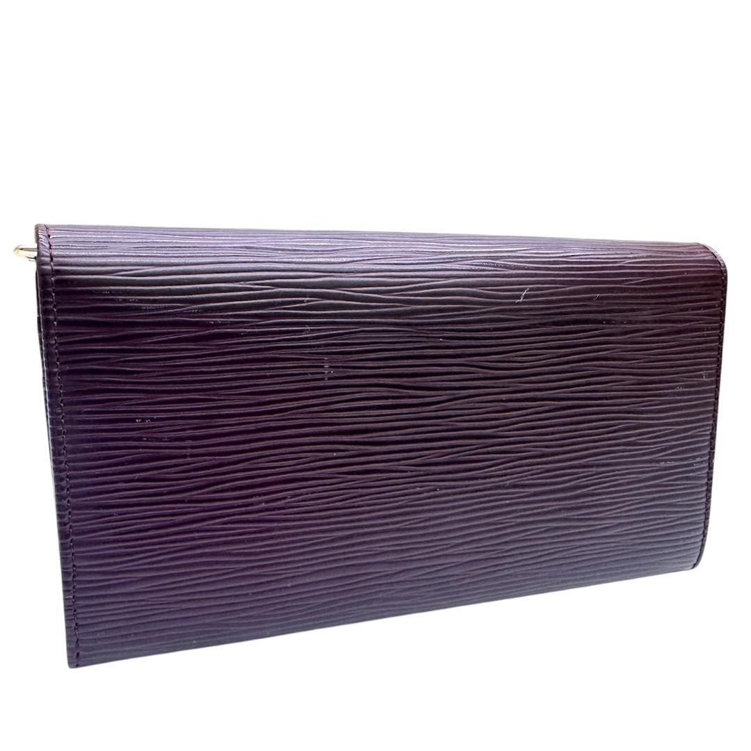 ★美品★ルイヴィトン 長財布 エピ カシス ポルトフォイユサラ パープル 紫