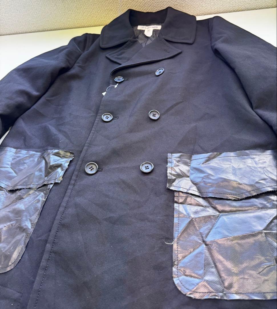 未使用25aw comme des garcons shirt 縮絨コートL 黒
