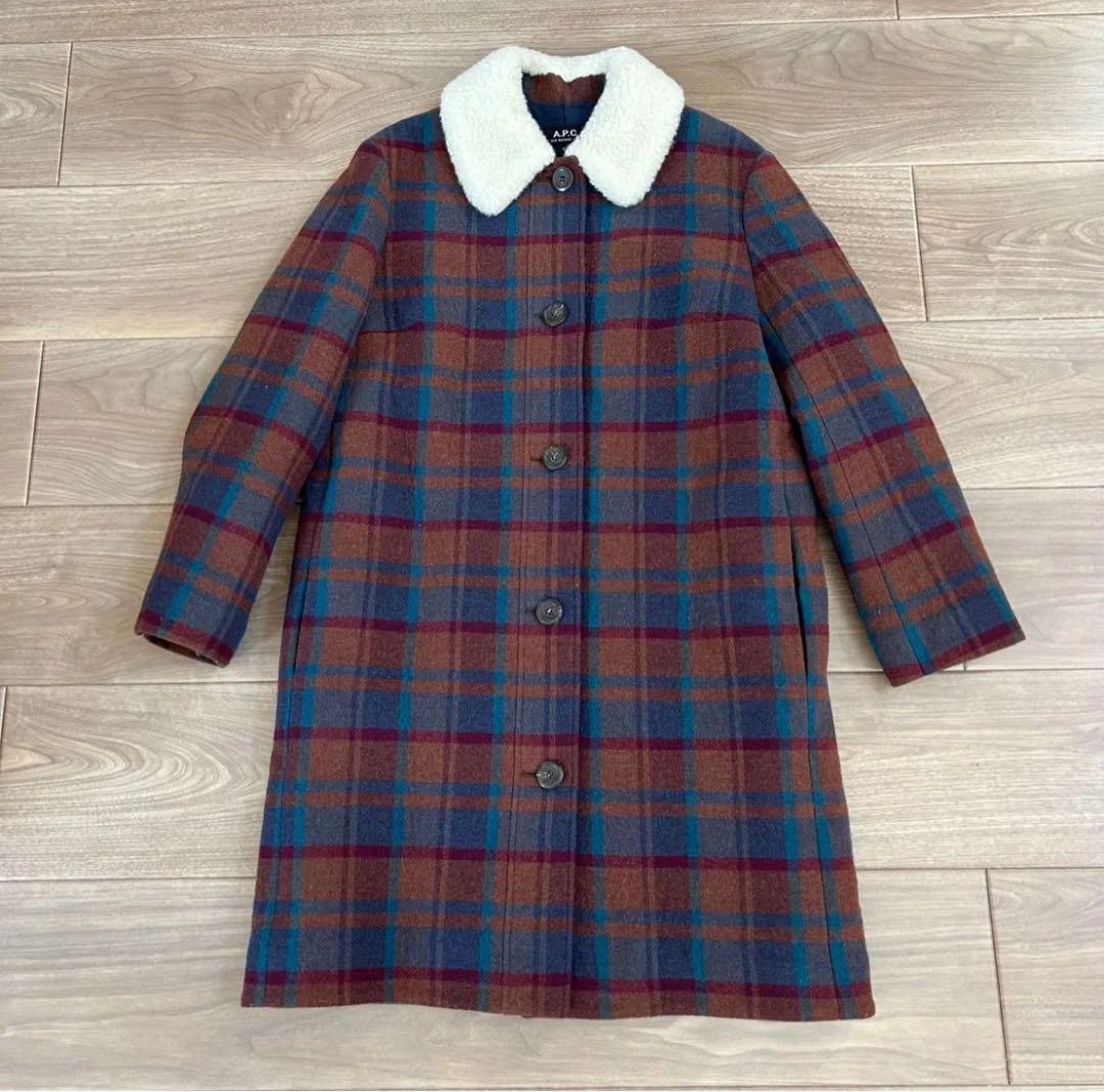 A.P.C.アーペーセーチェックロングコート