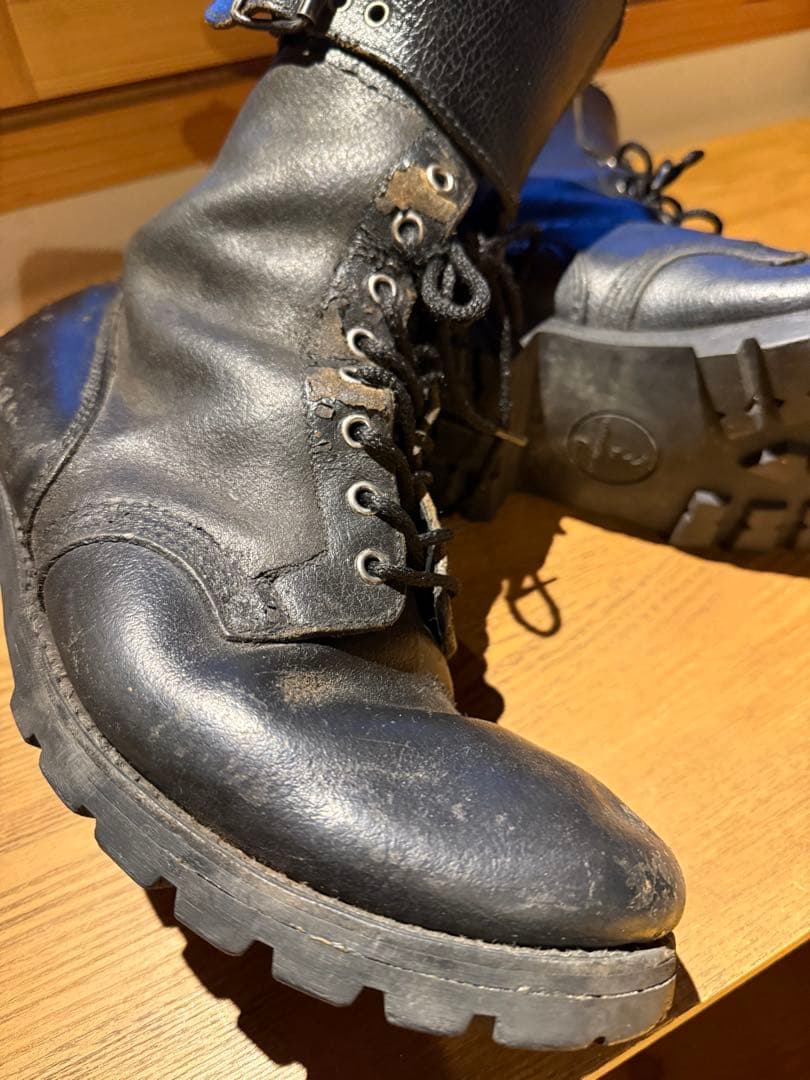 フレンチアーミー　ダブルストラップコンバットブーツ　ヴィンテージ