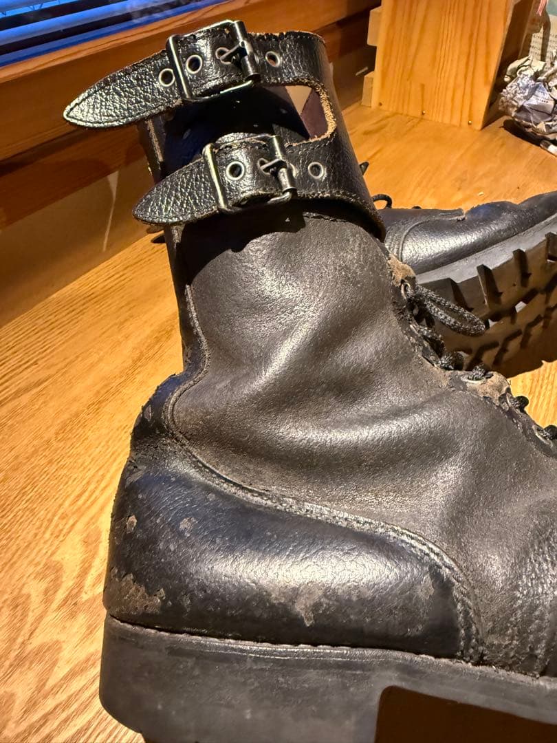 フレンチアーミー　ダブルストラップコンバットブーツ　ヴィンテージ