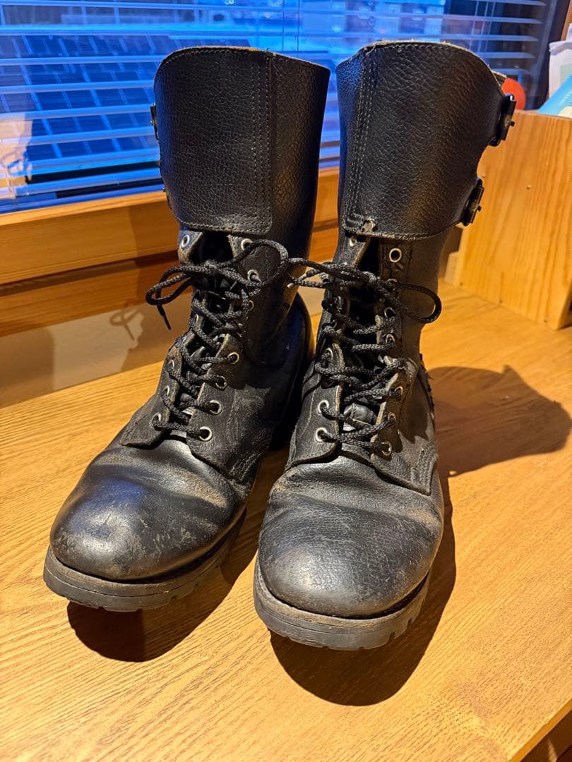 フレンチアーミー　ダブルストラップコンバットブーツ　ヴィンテージ
