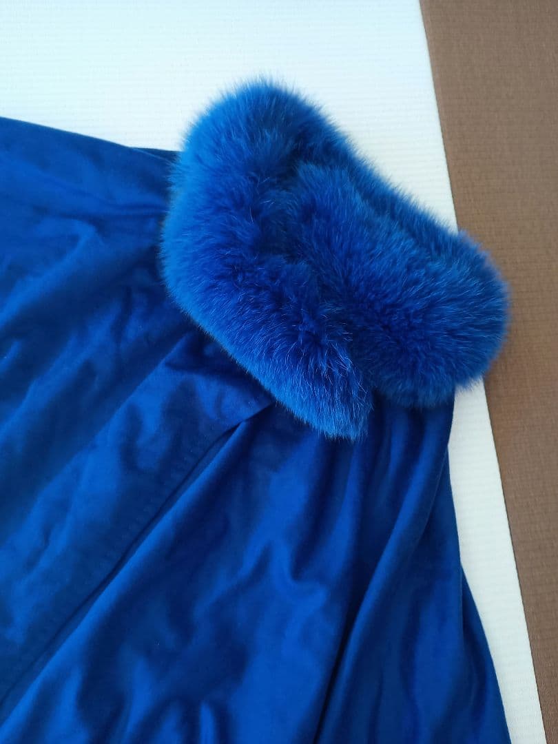 カシミヤ100%とフォックス毛皮のマント 三陽商会