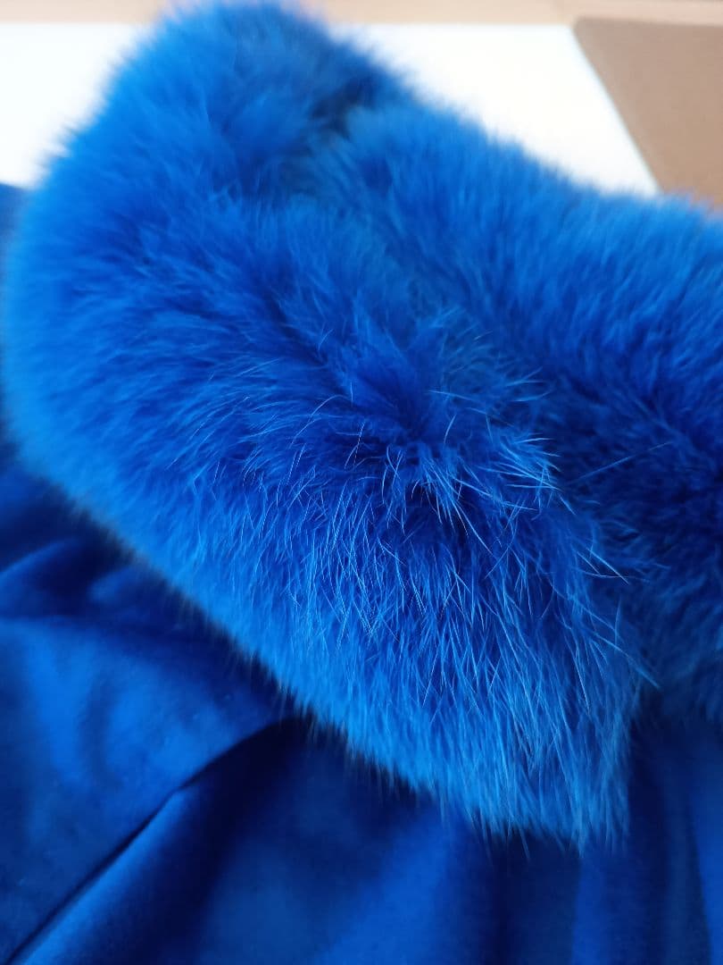 カシミヤ100%とフォックス毛皮のマント 三陽商会