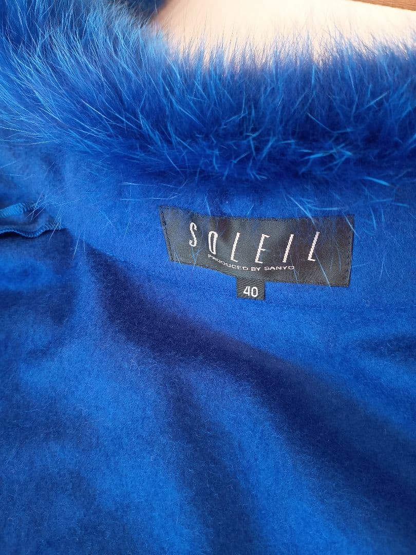 カシミヤ100%とフォックス毛皮のマント 三陽商会