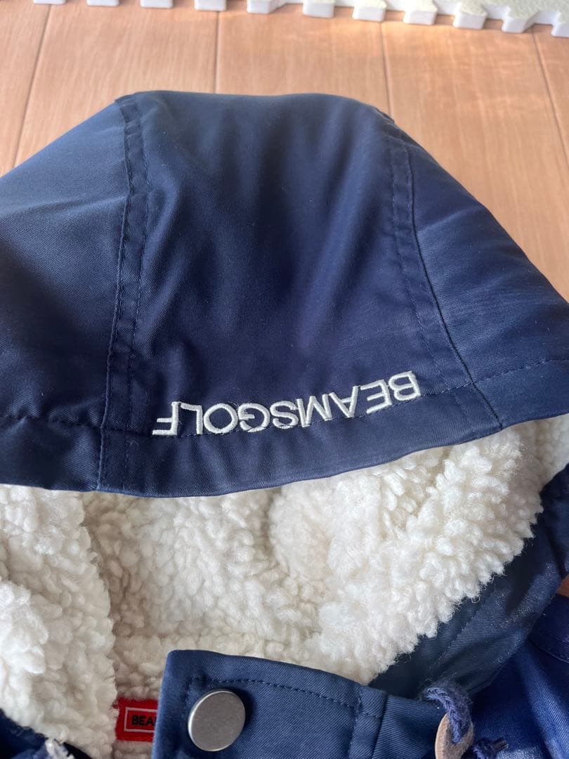 Beams Golf フード付きジャケット ネイビー　防寒　アウター