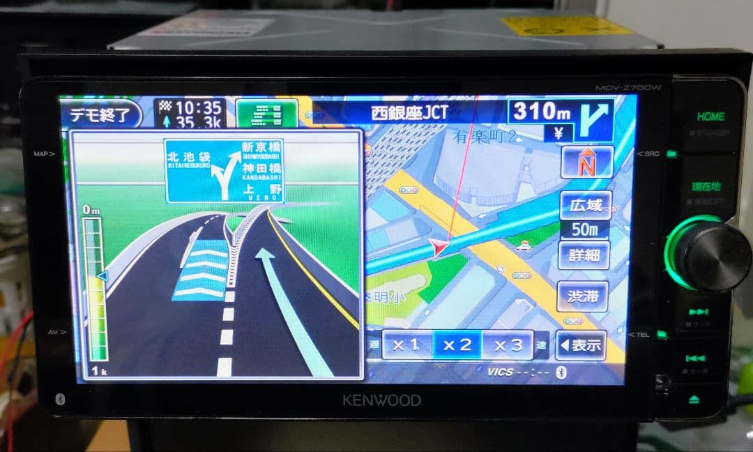KENWOOD彩速ナビ MDV-Z700W Bluetooth DVD フルセグ