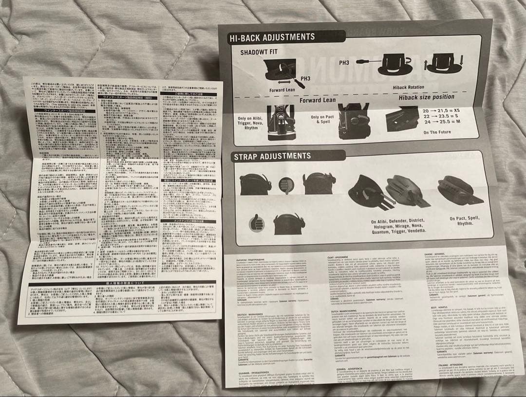 使用3回 SALOMON HUCK KNIFE22-23 155ビンディング付