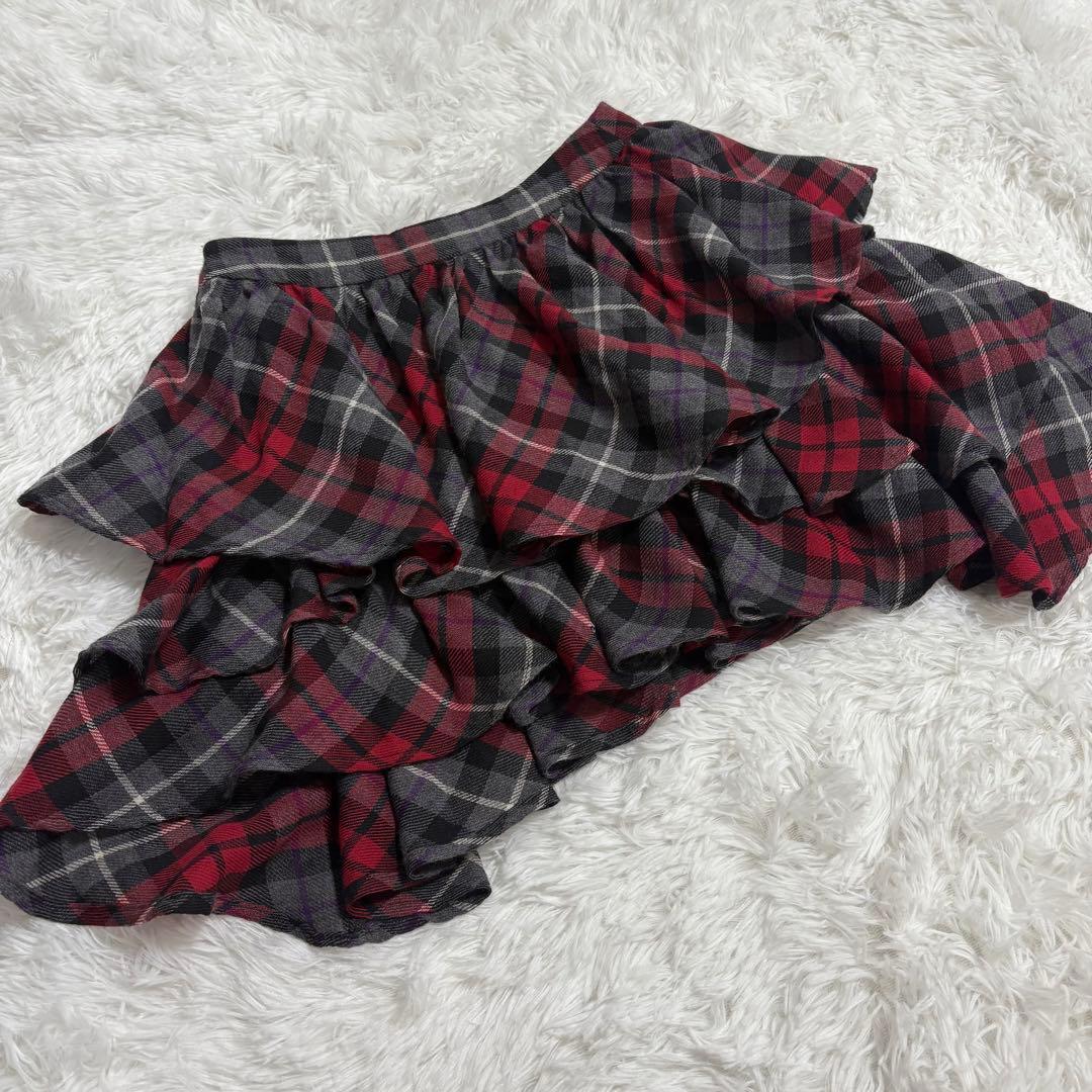 超希少　ヴィヴィアンウエストウッド　チェックフリル　ティアード　ミニスカート