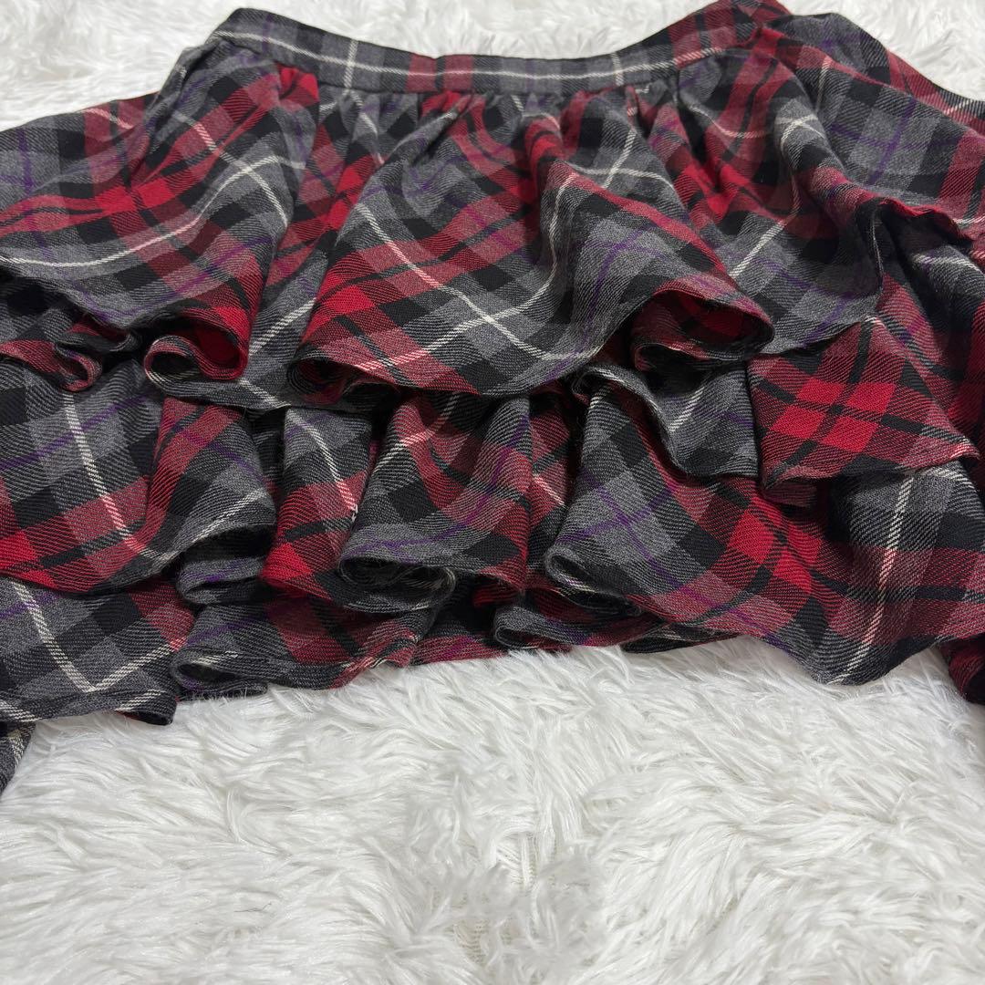 超希少　ヴィヴィアンウエストウッド　チェックフリル　ティアード　ミニスカート