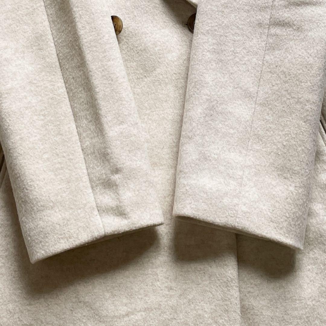美品　フレームワーク　ダブルチェスターコート　ロング　カシミヤ混　大きいサイズ