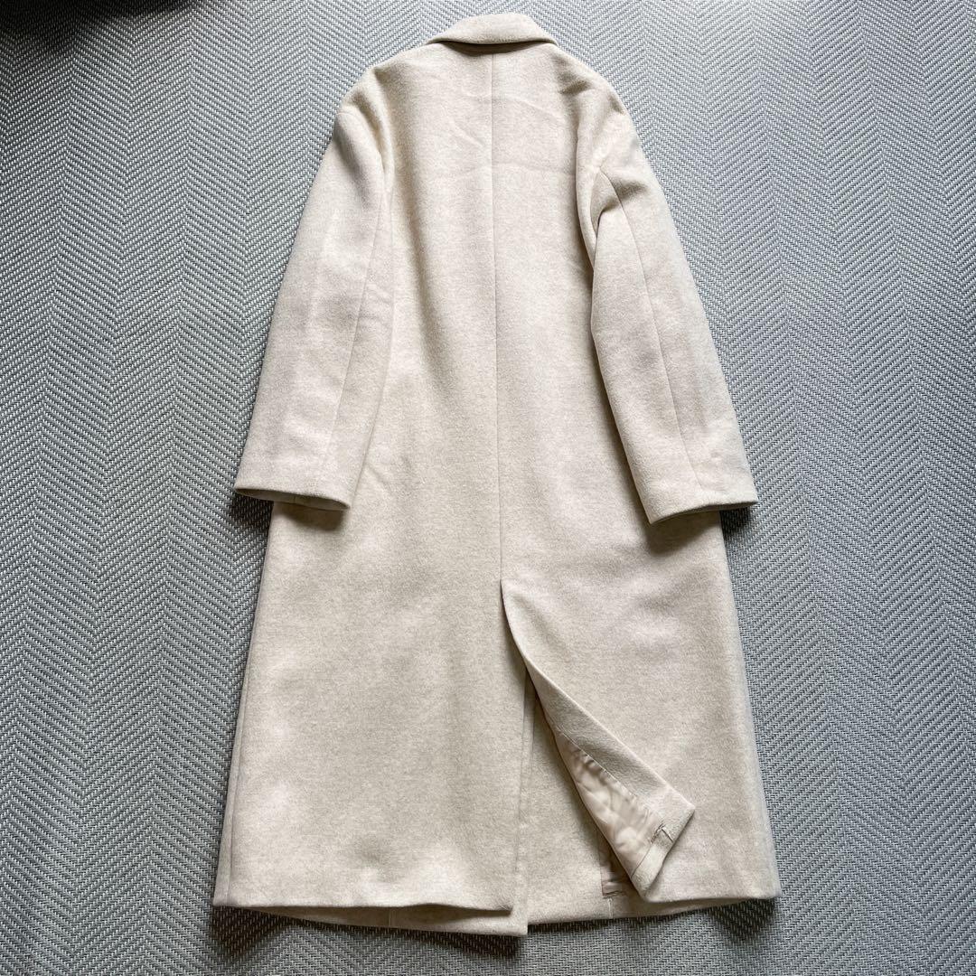 美品　フレームワーク　ダブルチェスターコート　ロング　カシミヤ混　大きいサイズ
