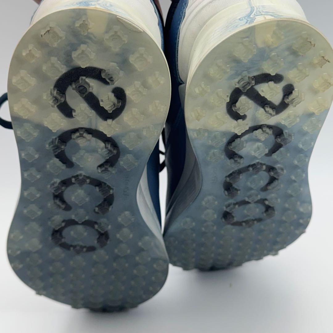 美品　ecco エコーメンズ レザー ゴルフシューズ ゴアテックス