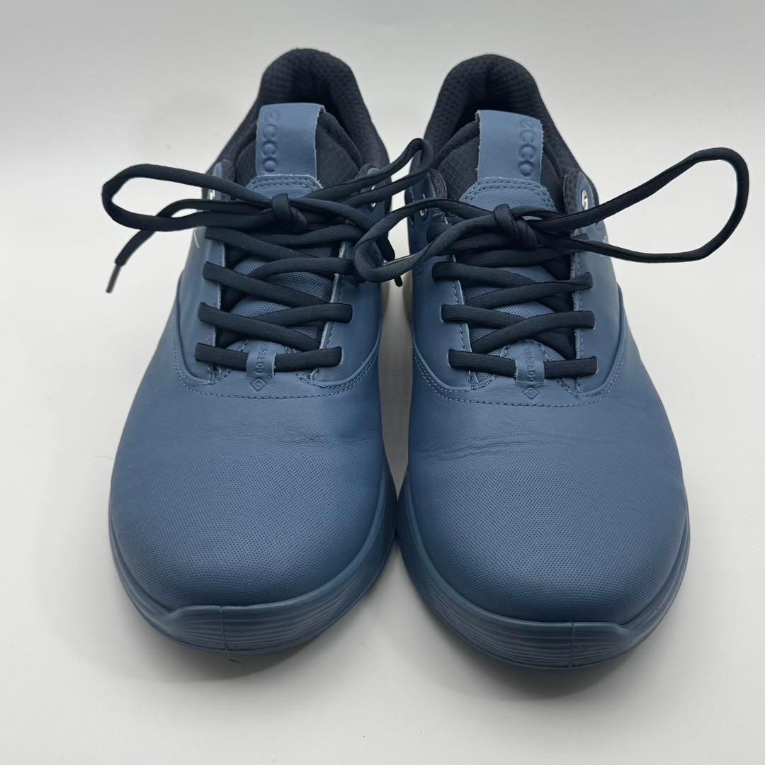 美品　ecco エコーメンズ レザー ゴルフシューズ ゴアテックス