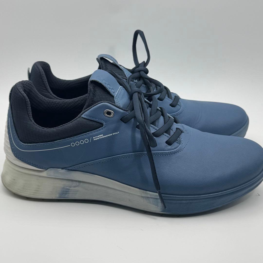 美品　ecco エコーメンズ レザー ゴルフシューズ ゴアテックス