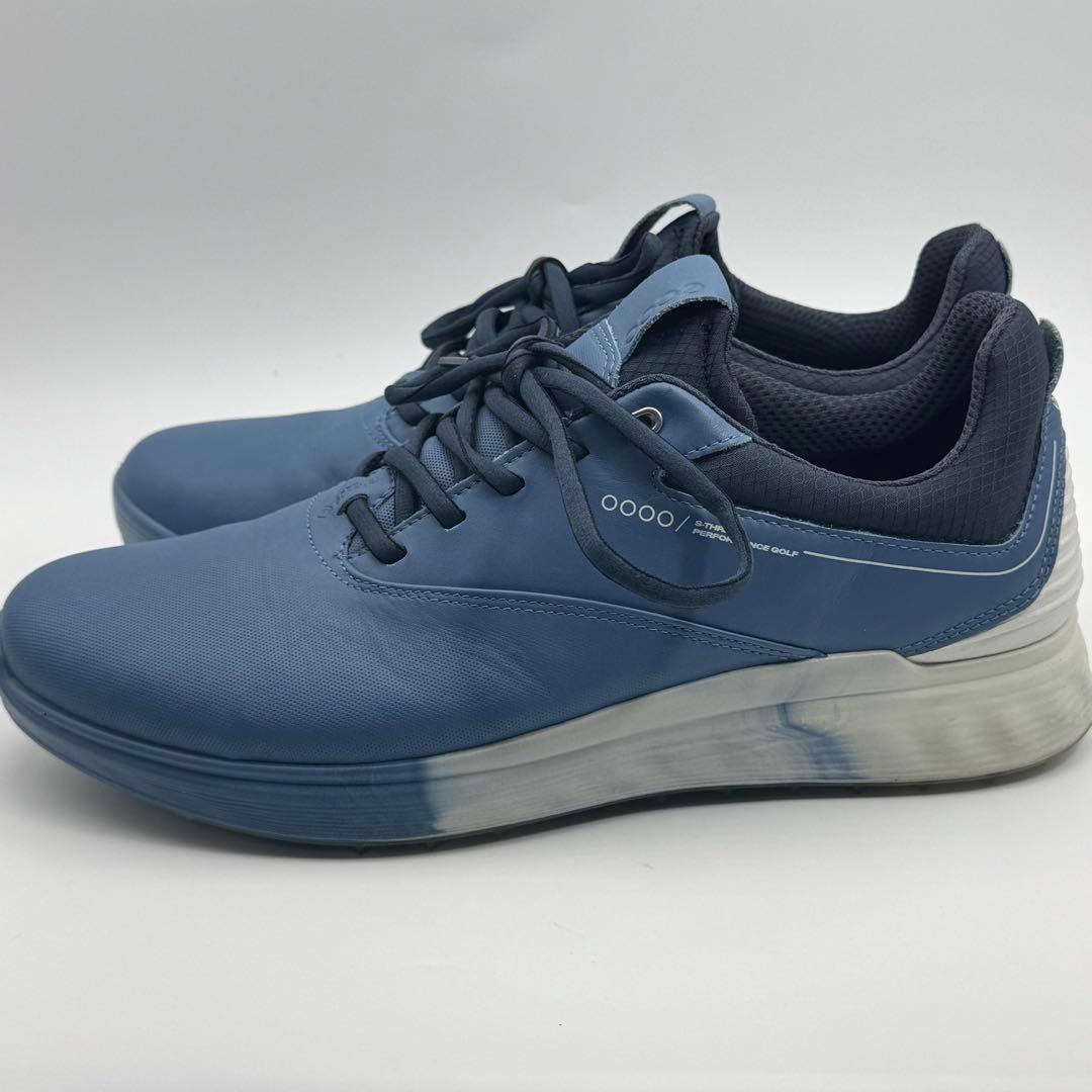 美品　ecco エコーメンズ レザー ゴルフシューズ ゴアテックス