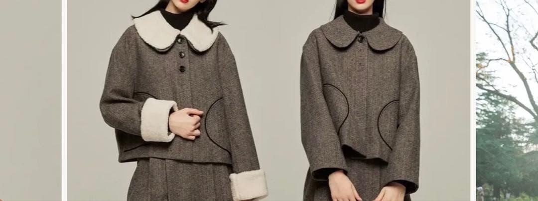 TNEWTIES 袋いっぱい松ぼっくりを拾った　2WAYウールブレンドジャケット