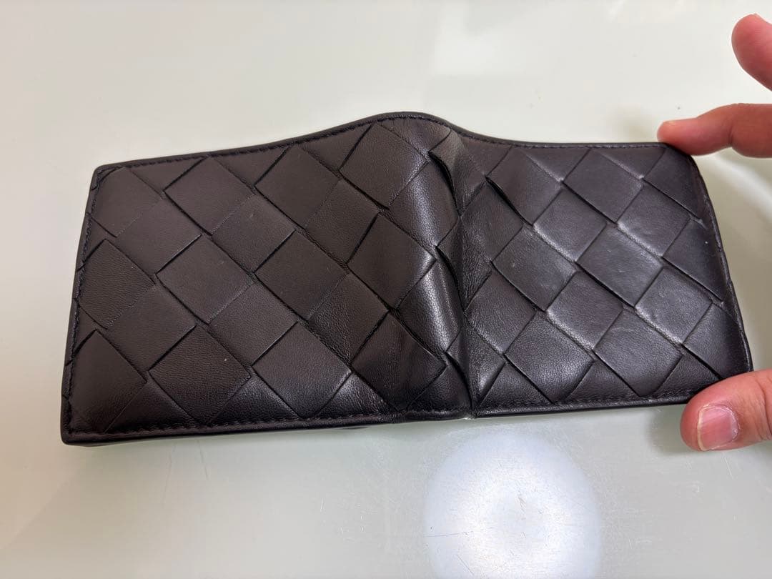 BOTTEGA VENETA 二つ折り財布 ダークネイビー