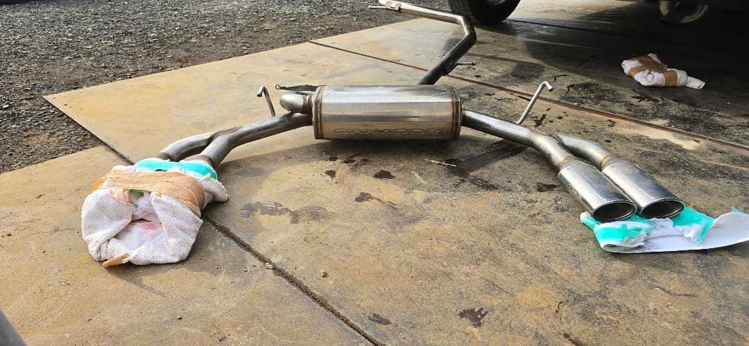 50プリウス用ステンレス製デュアルエンドマフラー本体